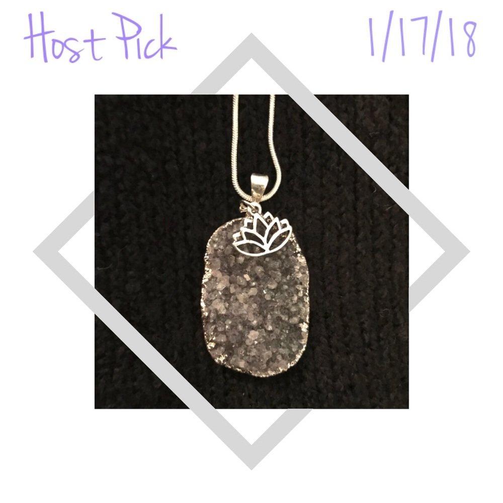 geode slice necklace